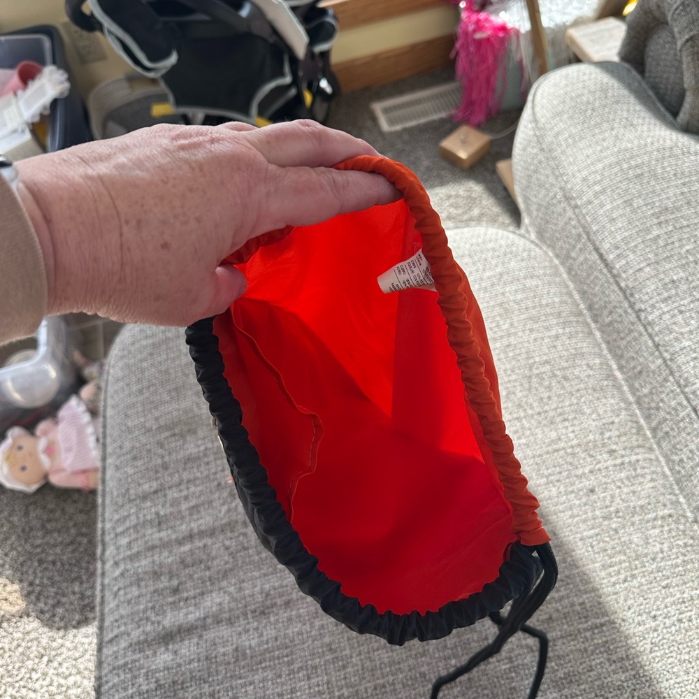 Nike Black And Red Drawstring Backpack - image 4